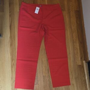 J. Jill Red Straight Leg Pants